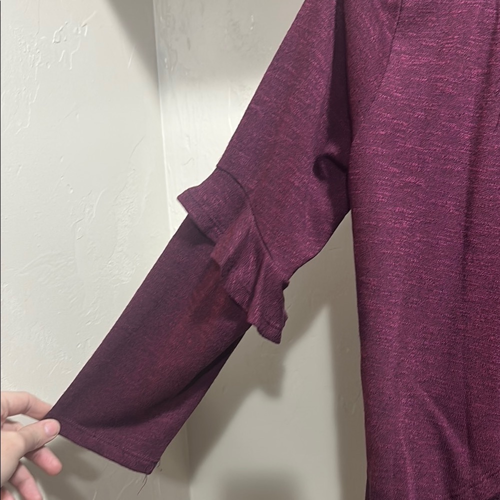 Gianni Bini Purple Camisole with Shawl Collar and Asymmetrical Hemline - Picture 3 of 4